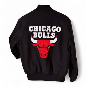 CHICAGO BULLS Varsity Jacket | Black | Men’s Medium | Vintage First Season